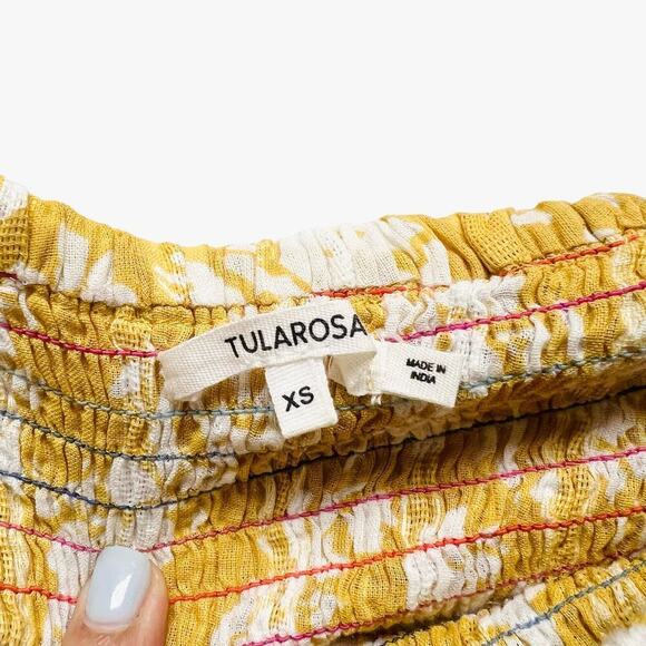 Tularosa Off The Shoulder Yellow Elastic Crop-top‎ Women’s Size XS - Picture 4 of 6